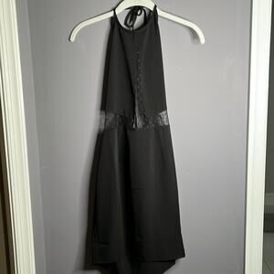 About Us Black Halter Strappy Dress Small